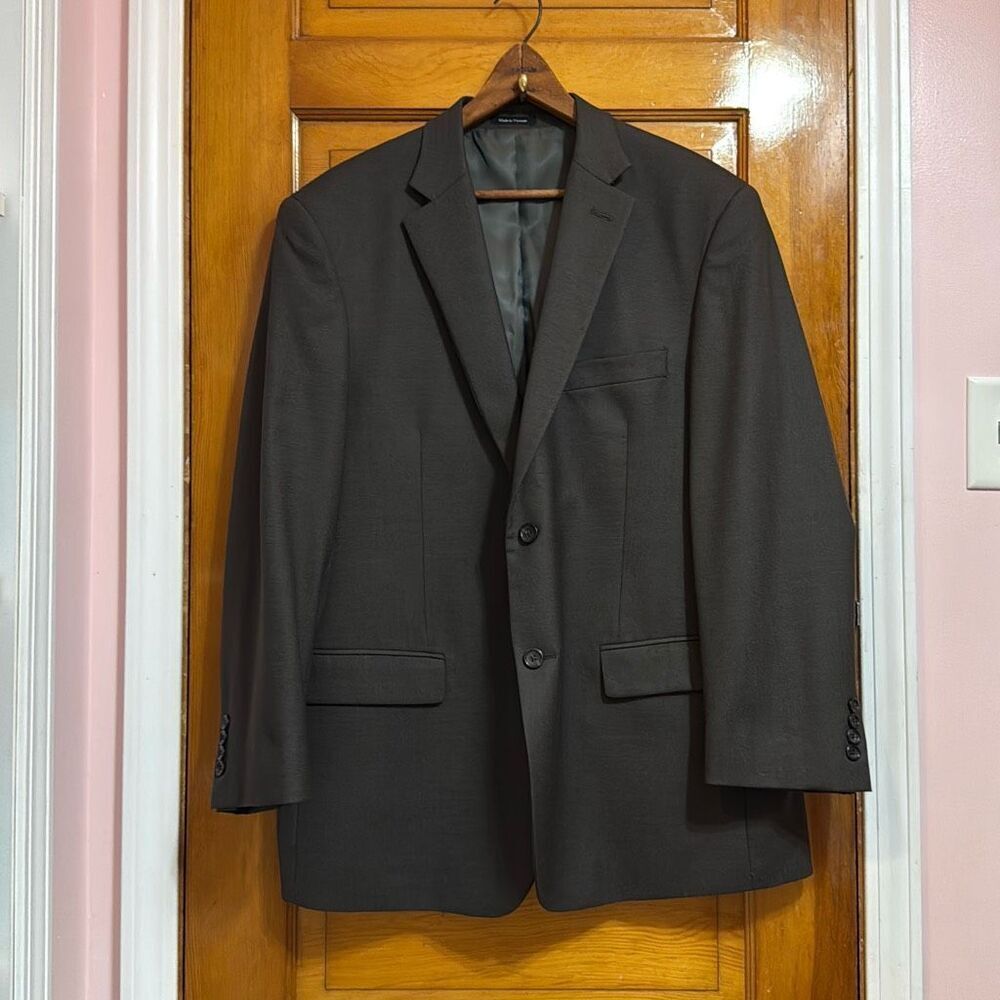 Pronto Uomo Wool Blend Grey 2 Button Blazer Men’s 44 Regular
